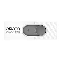 MEMORIA ADATA 64GB USB 2.0 UV220 RETRACTIL BLANCO-GRIS MEMORIA ADATA 64GB USB 2.0 UV220 RETRACTIL BLANCO-GRIS